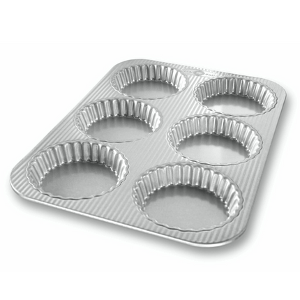 USA PAN Fluted Mini Tart Pan, 6 cup