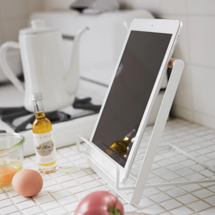 YAMAZAKI Steel and Wood Cookbook/Tablet Stand