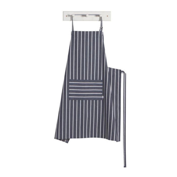 Mighty Apron, Dark Blue Butcher Stripe