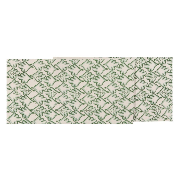 Hedge Block Print Table Runner