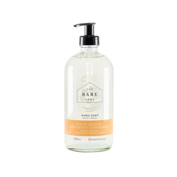 THE BARE HOME Hand Soap, Blood Orange, Bergamot & Sandalwood