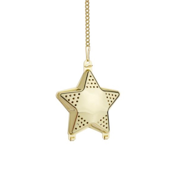 Stainless Steel Tea Ball w/Gold Finish, Star