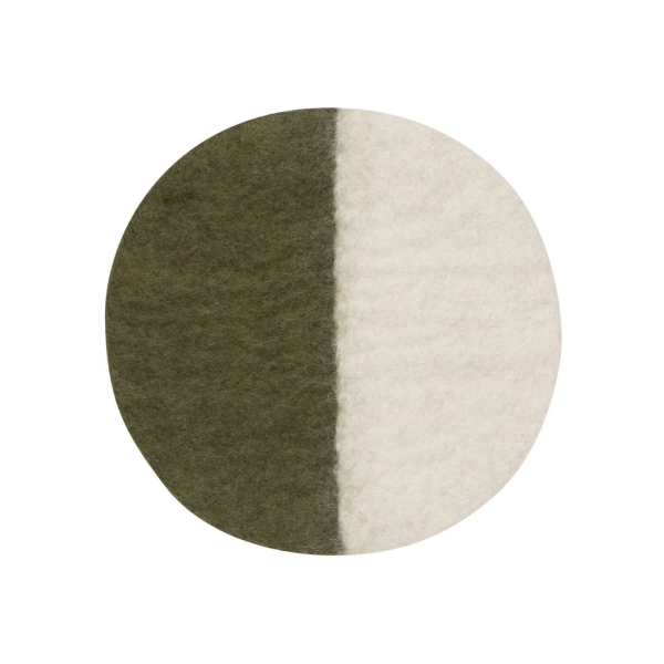 Felted Wool Trivet, Olive