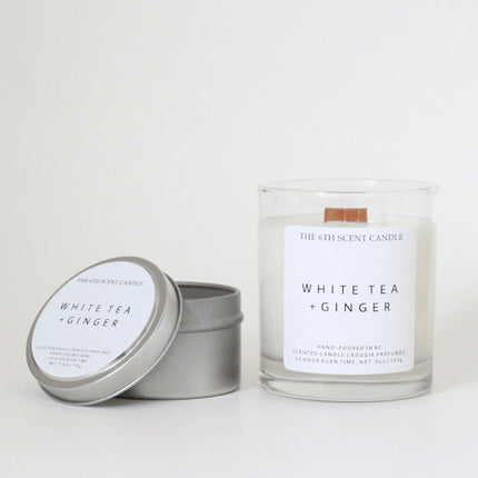 THE 6TH SCENT CANDLE White Tea & Ginger Soy Candle