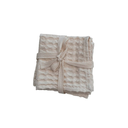 Waffle Weave Cotton Dish Cloths, Set of 3