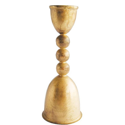 Brass Finish Metal Candleholder