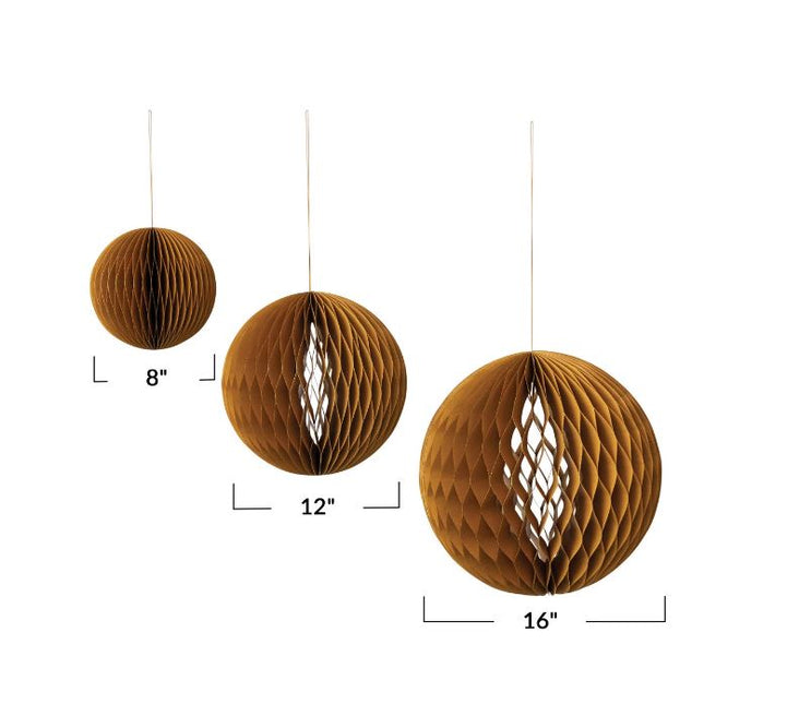 Honeycomb Hanging Decor, Brown