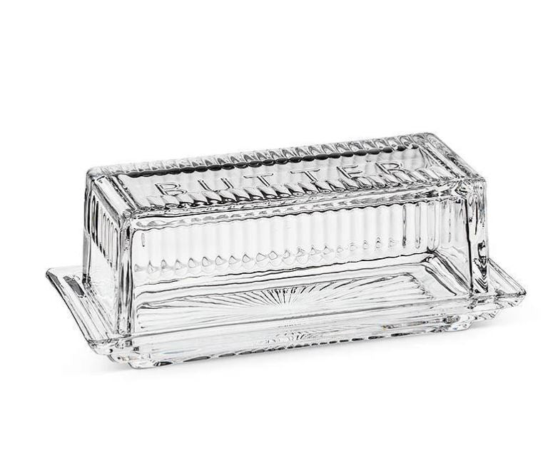 Glass Butter Dish, 1/4 lb