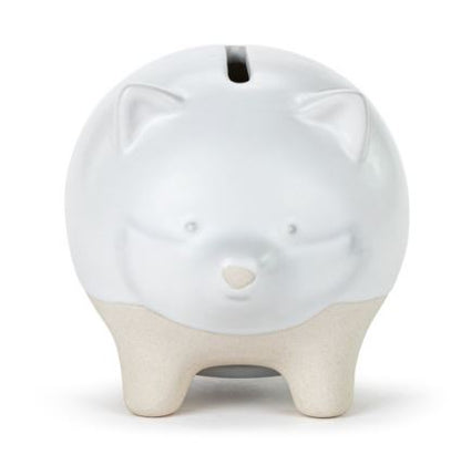 Stoneware Piggy Bank, Fox