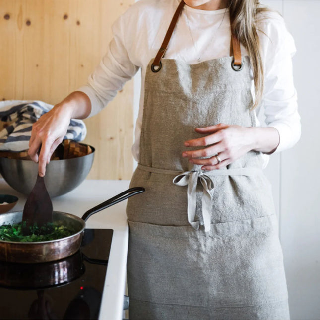 Linen Luxury Apron, Natural