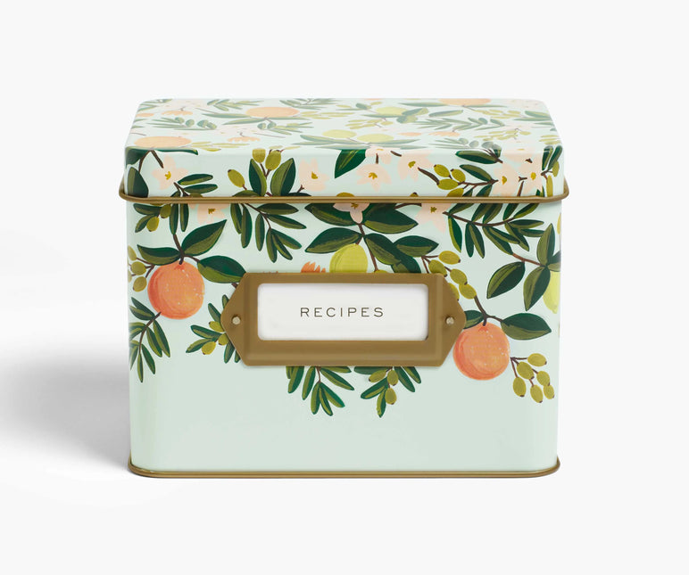 RIFLE PAPER CO. Citrus Floral Recipe Box