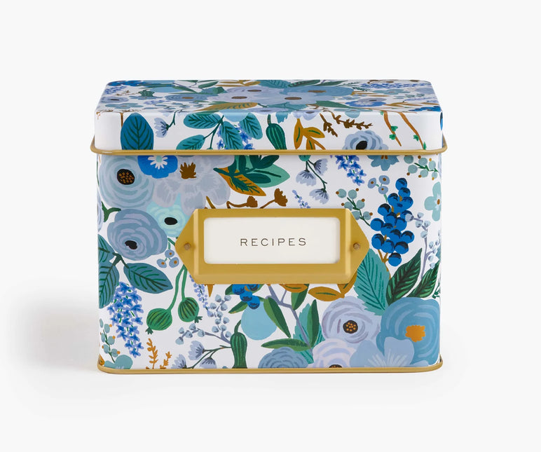 RIFLE PAPER CO. Garden Party Blue Recipe Box