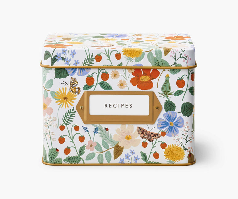 RIFLE PAPER CO. Strawberry Fields Recipe Box