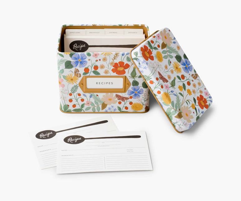 RIFLE PAPER CO. Strawberry Fields Recipe Box