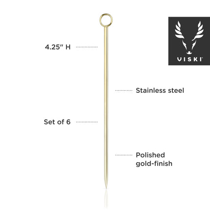 Gold Cocktail Picks