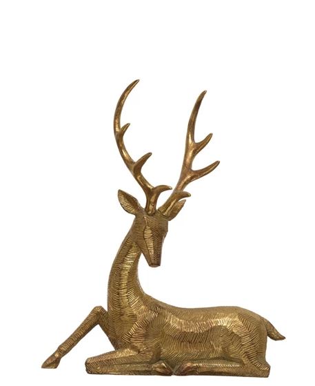 Gold Finished Resin Reindeer