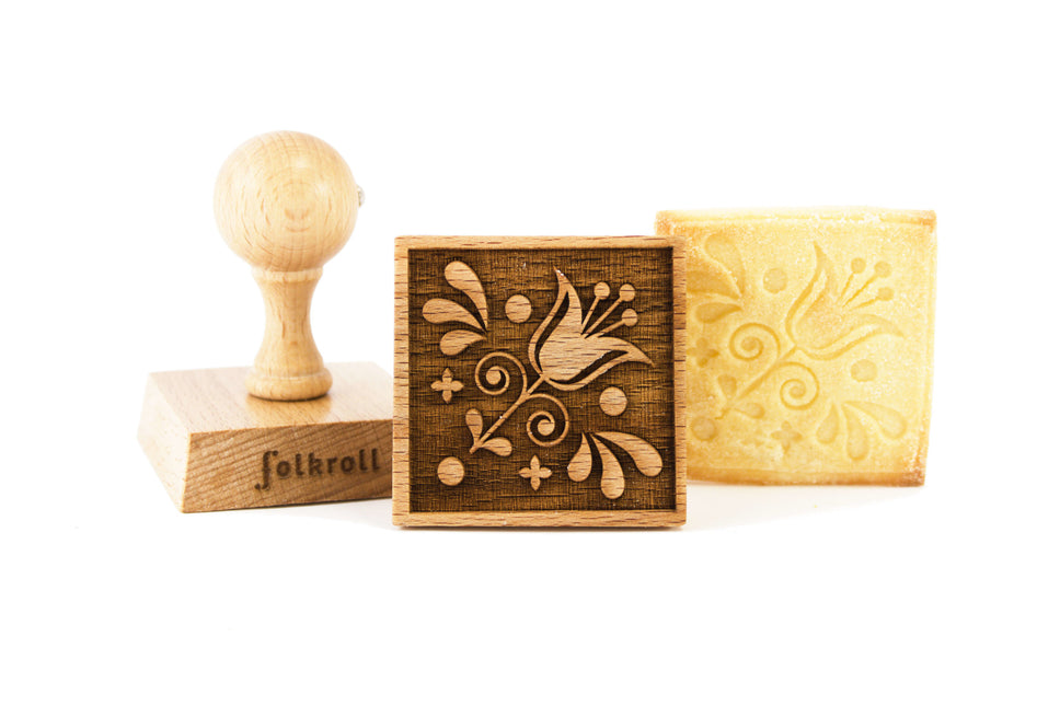 FOLKROLL Wooden Cookie Stamps