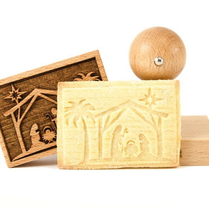 FOLKROLL Wooden Cookie Stamps, Seasonal