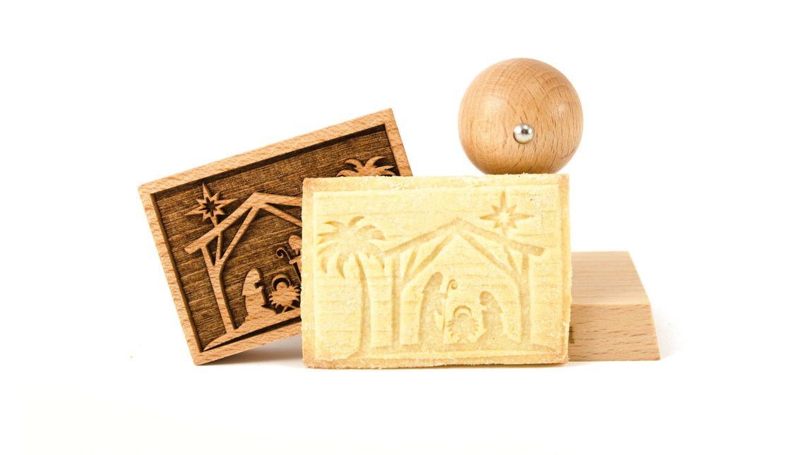 FOLKROLL Wooden Cookie Stamps, Seasonal