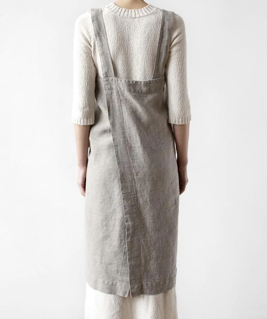 Linen Pinafore Apron, Natural