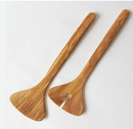 Olive Wood Salad Server Set