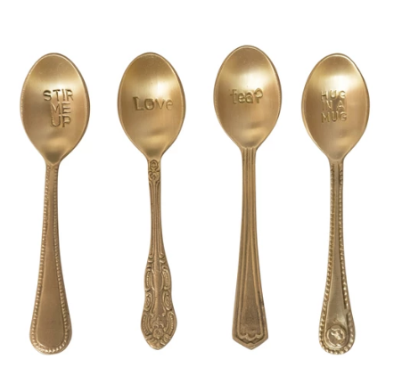 Solid Brass Tea Spoon